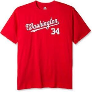 Washington Nationals Bryce Harper #34 MLB Red T-Shirt • Men’s XL